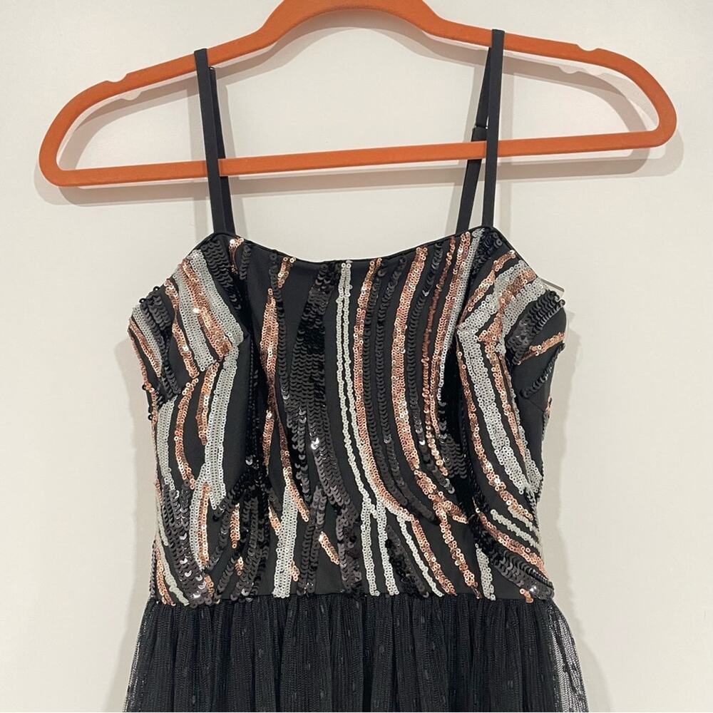 Final Price Dress the Population Sequin Tulle NYE Dress - Picture 3 of 11